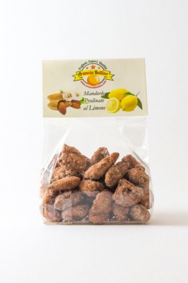 Image de  Pralines aux amandes au citron de Sicile 100g.