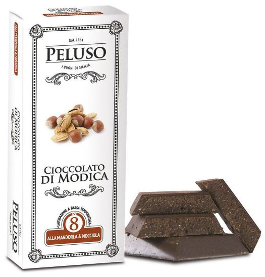 Picture of Chocolate of Modica PGI with Almonds and Hazelnuts 75g