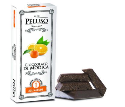 Picture of PGI Modica Chocolate with Citrus Fruit 75g.