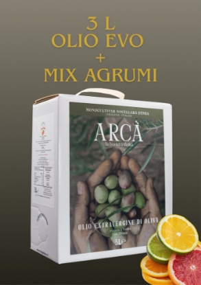 Picture of Olio EVO Monocultivar Nocellara dell'Etna Bag in Box 3 Litri + MIX DI AGRUMI